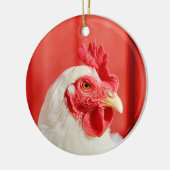 Boerderij Chicken Keramisch Ornament (Links)