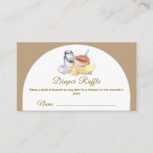 Boerderij Chicken Mouse Luier Raffle Baby shower Informatiekaartje (Voorkant)