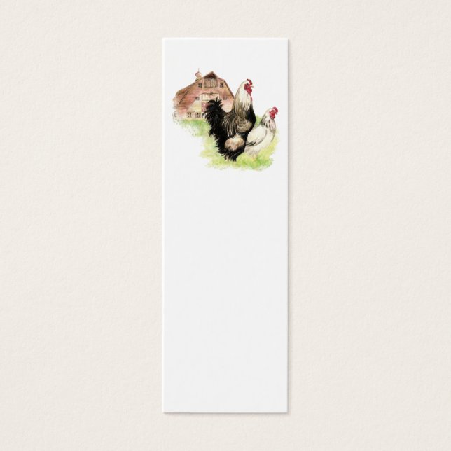 Boerderij & Chicken Scene Book Mark Mini Visitekaartjes (Voorkant)