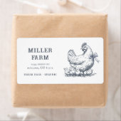 Boerderij Chicken Script Egg Carton Label (Insitu)