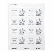 Boerderij Chicken Script Egg Carton Label (Full Sheet)