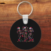 Boerderij Christmas Dancing Skeleton Funny Pyjamas Sleutelhanger (Voorkant)