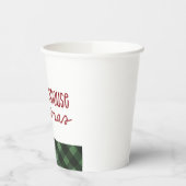 Boerderij Christmas Green Plaid Vakantie Papieren Bekers (Links)