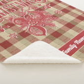 Boerderij Christmas Plaid Familienaam Sherpa Deken (3/4)