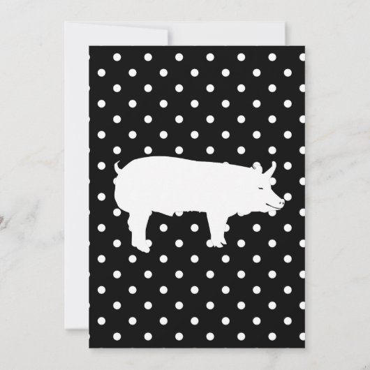 Boerderij Cookout Uitnodigingen – Grill & BBQ Vark (Achterkant)