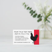 Boerderij Coop  Rooster Visitekaartje (Staand voorkant)
