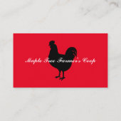 Boerderij Coop  Rooster Visitekaartje (Achterkant)
