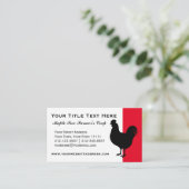 Boerderij Coop  Rooster Visitekaartje (Staand voorkant)