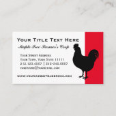 Boerderij Coop  Rooster Visitekaartje (Voorkant)