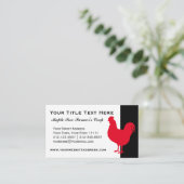 Boerderij Coop  Rooster Visitekaartje (Staand voorkant)