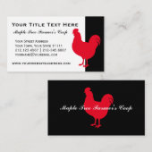 Boerderij Coop  Rooster Visitekaartje (Voorkant / Achterkant)