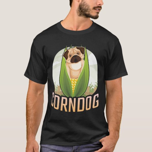 Boerderij corn Dog met sleepmaten T-shirt (Voorkant)