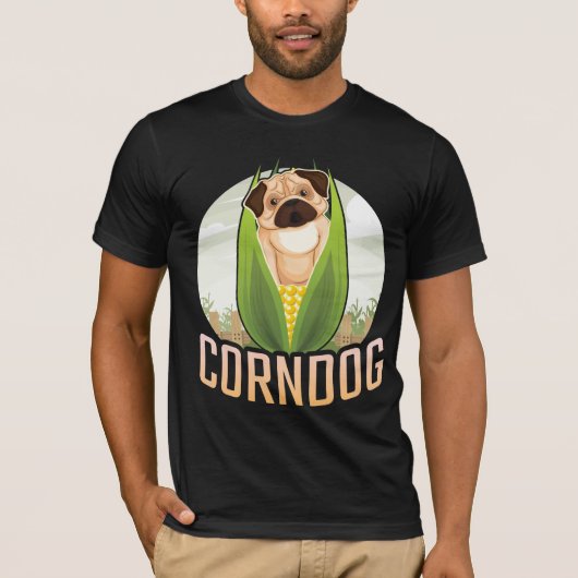 Boerderij corn Dog met sleepmaten T-shirt (Voorkant)