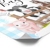 Boerderij Country Baby shower Raad eens wat er in  Poster (Hoek)