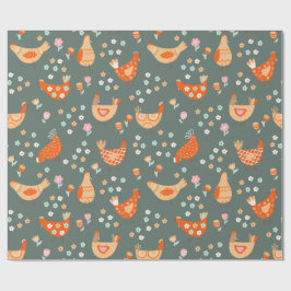 Boerderij Country Folk Art Cadeaupapier
