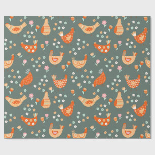 Boerderij Country Folk Art Cadeaupapier