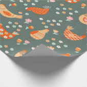 Boerderij Country Folk Art Cadeaupapier (Hoek)