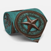 Boerderij Cowboy Country Western Turquoise Texaans Stropdas (Opgerold)