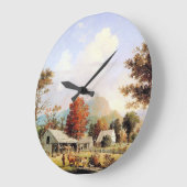 Boerderij Creek Horse Ox Barn Americana Wall Clock Grote Klok (Hoek)