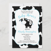 Boerderij Dairy Koe Boy Baby shower Kaart (Voorkant)