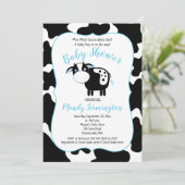 Boerderij Dairy Koe Boy Baby shower Kaart (Staand voorkant)