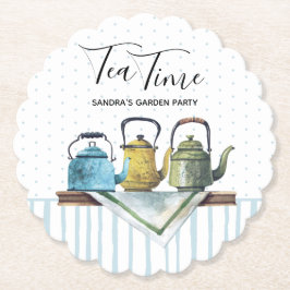 Boerderij Decor Theepotten  Waterverf Kartonnen Onderzetters