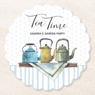 Boerderij Decor Theepotten  Waterverf Kartonnen Onderzetters