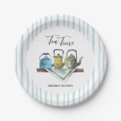 Boerderij Decor  Theepotten Waterverf Papieren Bordje (Voorkant)