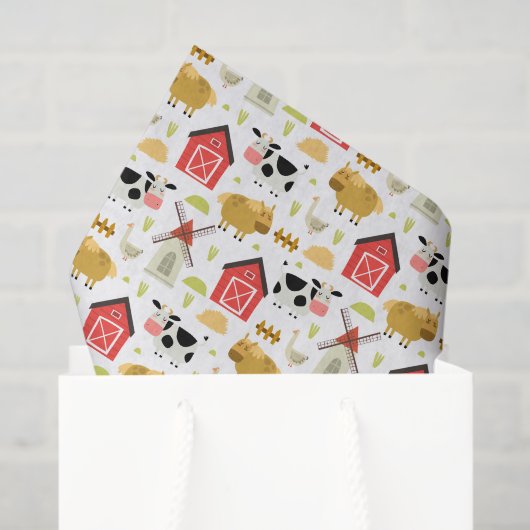 Boerderij Decoupage Tissuepapier (Cadeauzakje)