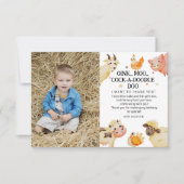 Boerderij Dier Barnyard Verjaardagsfeestje Bedankkaart (Voorkant)