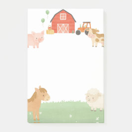 Boerderij Dier Barnyard Waterverf Sticky Notes