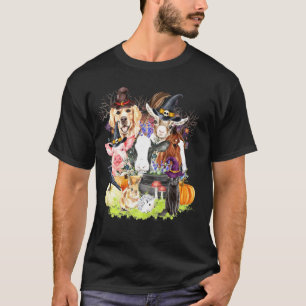 Boerderij Dier Halloween Paard Hond Koe Zwart Kat  T-shirt