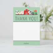 Boerderij Dier Kinderverjaardagsfeestje Bedankt (Staand voorkant)