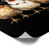 Boerderij Dier Kip Kerst Coquette Boog Kip Poster (Hoek)