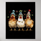 Boerderij Dier Kip Kerst Coquette Boog Kip Poster (Voorkant)