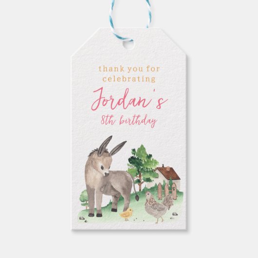 Boerderij Dier Partij Voorkeur Labels Cadeaulabel (Voorkant)