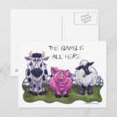 Boerderij Dier Post Kaart (Voorkant / Achterkant)