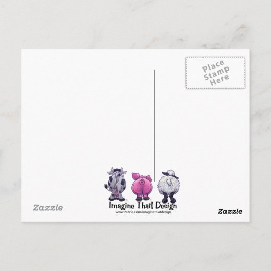 Boerderij Dier Post Kaart (Achterkant)