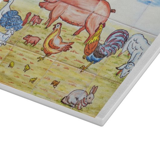 boerderij dier rustiek leuk ouderwets snijplank (Hoek)