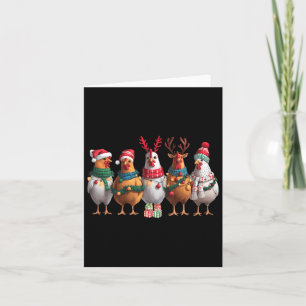Boerderij Dier Schattige Kerstvakantie Funny Chick Kaart