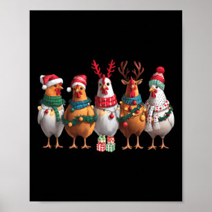 Boerderij Dier Schattige Kerstvakantie Funny Chick Poster
