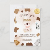 Boerderij Dier Thema Verjaardag Bedankkaart (Voorkant)