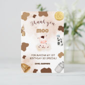 Boerderij Dier Thema Verjaardag Bedankkaart (Staand voorkant)