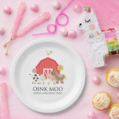 Boerderij Dier Verjaardagsfeestje bord Rode schuur (Feest)