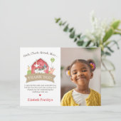 Boerderij Dier Verjaardagsfeestje Rood Geruit Jong Bedankkaart (Staand voorkant)