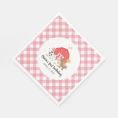 Boerderij Dier Verjaardagsfeestje servetten roze p (Hoek)