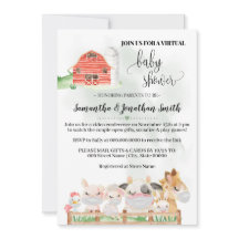 Boerderij dier Virtual Baby shower sociale afstand
