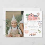 Boerderij Dier Waterverf Cute Verjaardag Kaart (Voorkant)