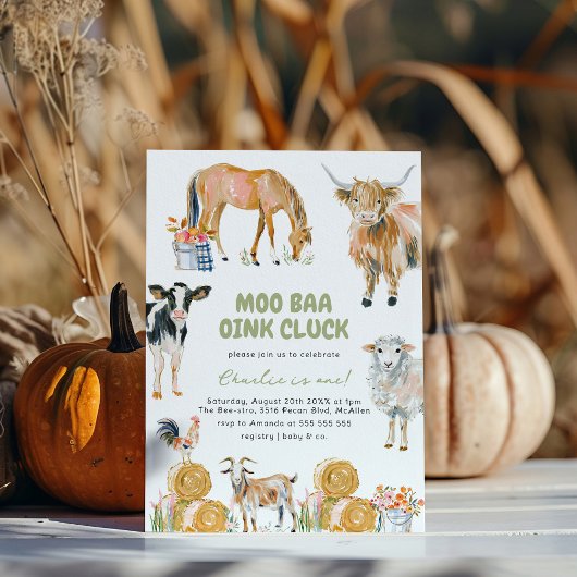 Boerderij Dieren Boerderij Verjaardagsfeest Kaart