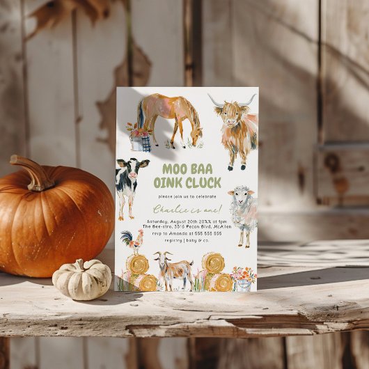 Boerderij Dieren Boerderij Verjaardagsfeest Kaart